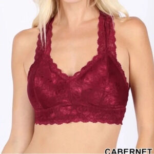 Lace Scalloped Racerback Bralette.